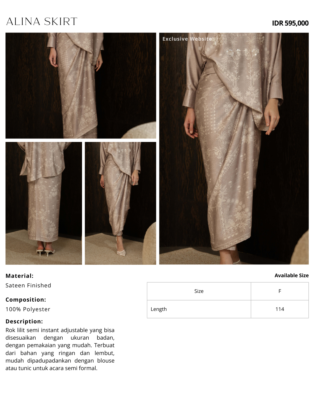 Alina Skirt Beige