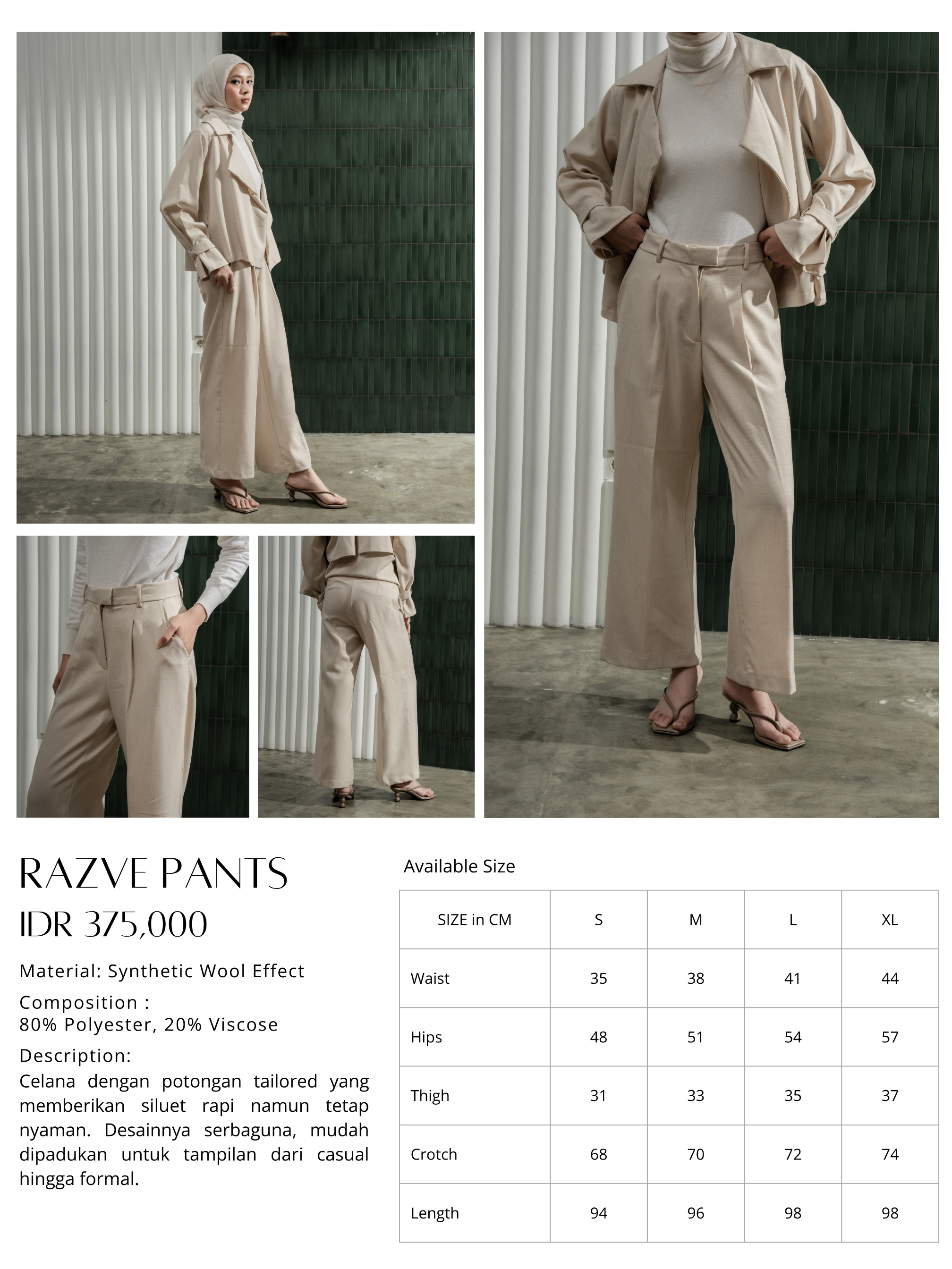 Razve Pants Creme