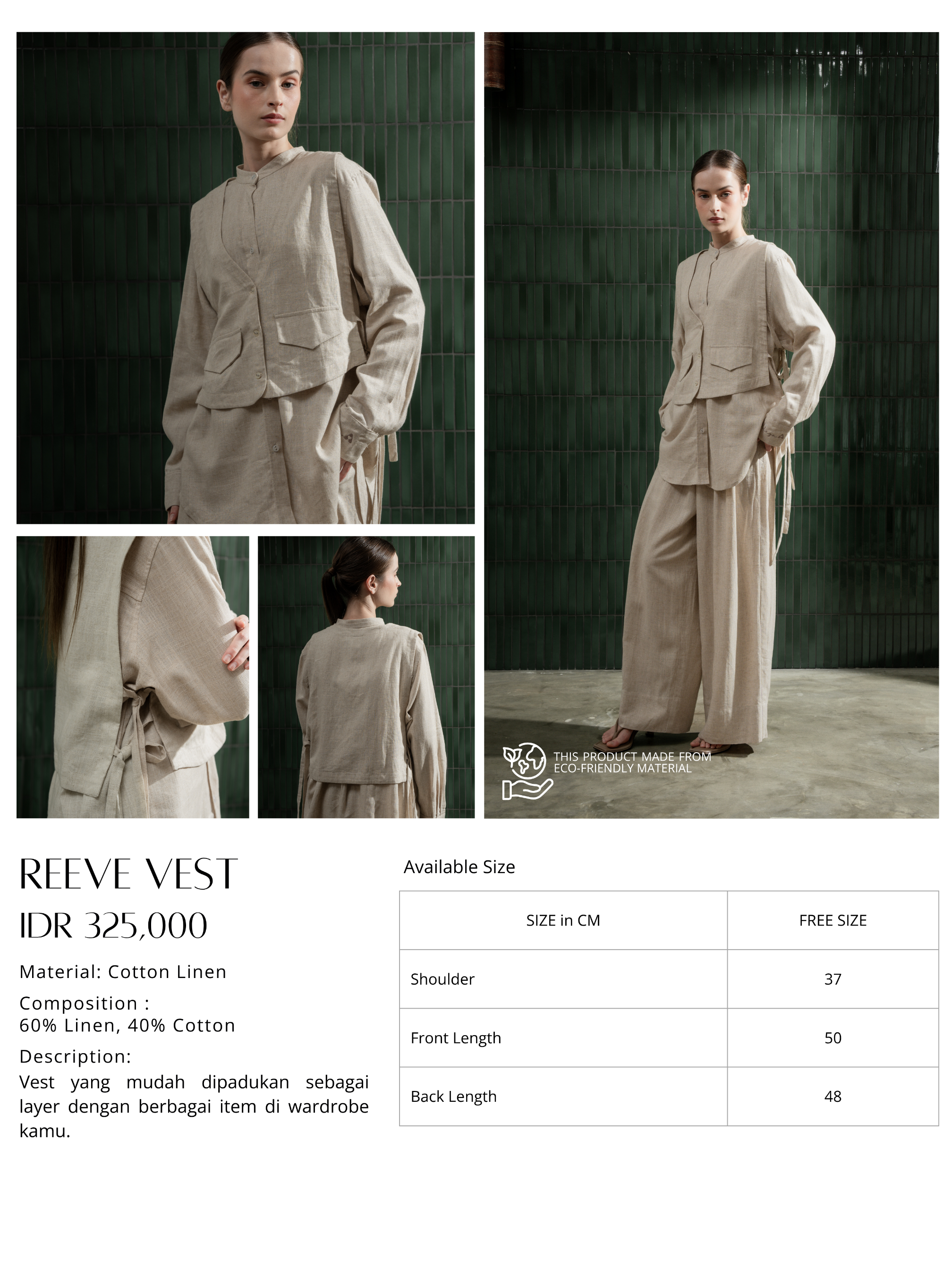 Reeve Vest Creme