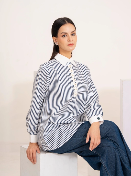Image of Valyn Shirt Navy