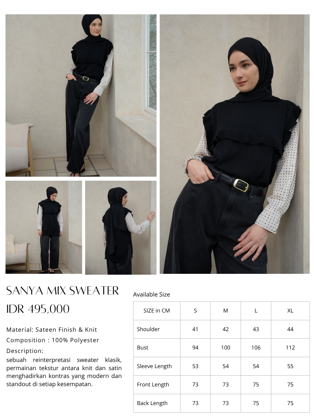 Sanya Mix Sweater Black