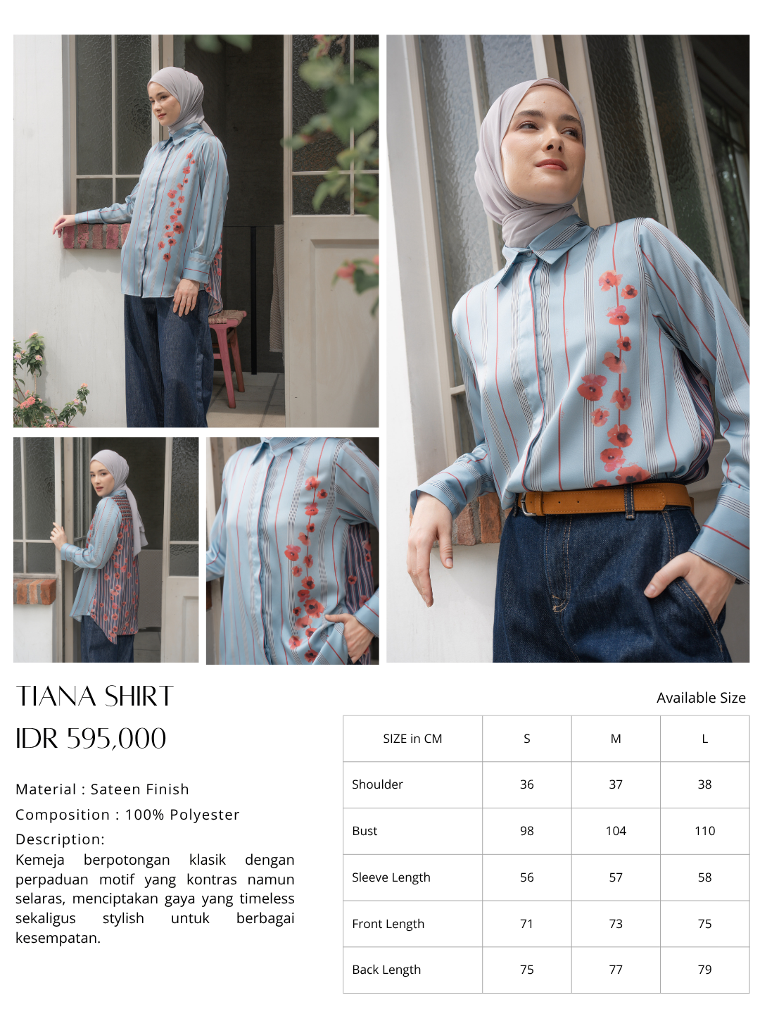 Tiana Shirt Copen Blue