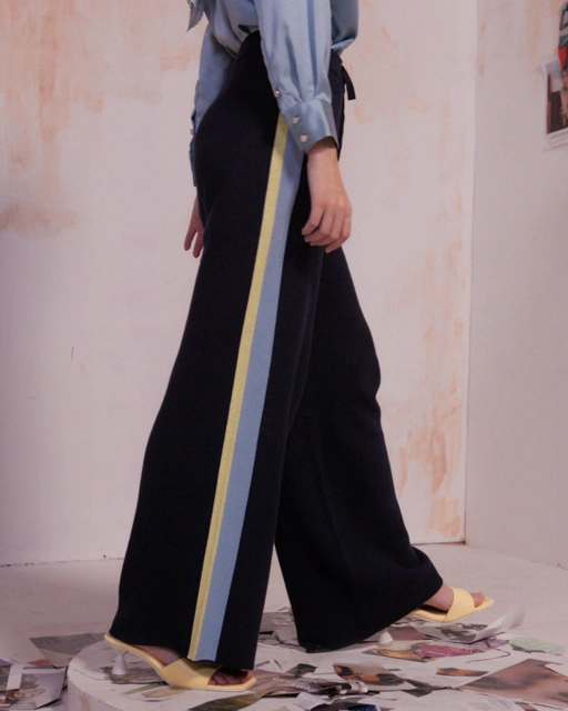 Image of Sheya Knit Pants Navy