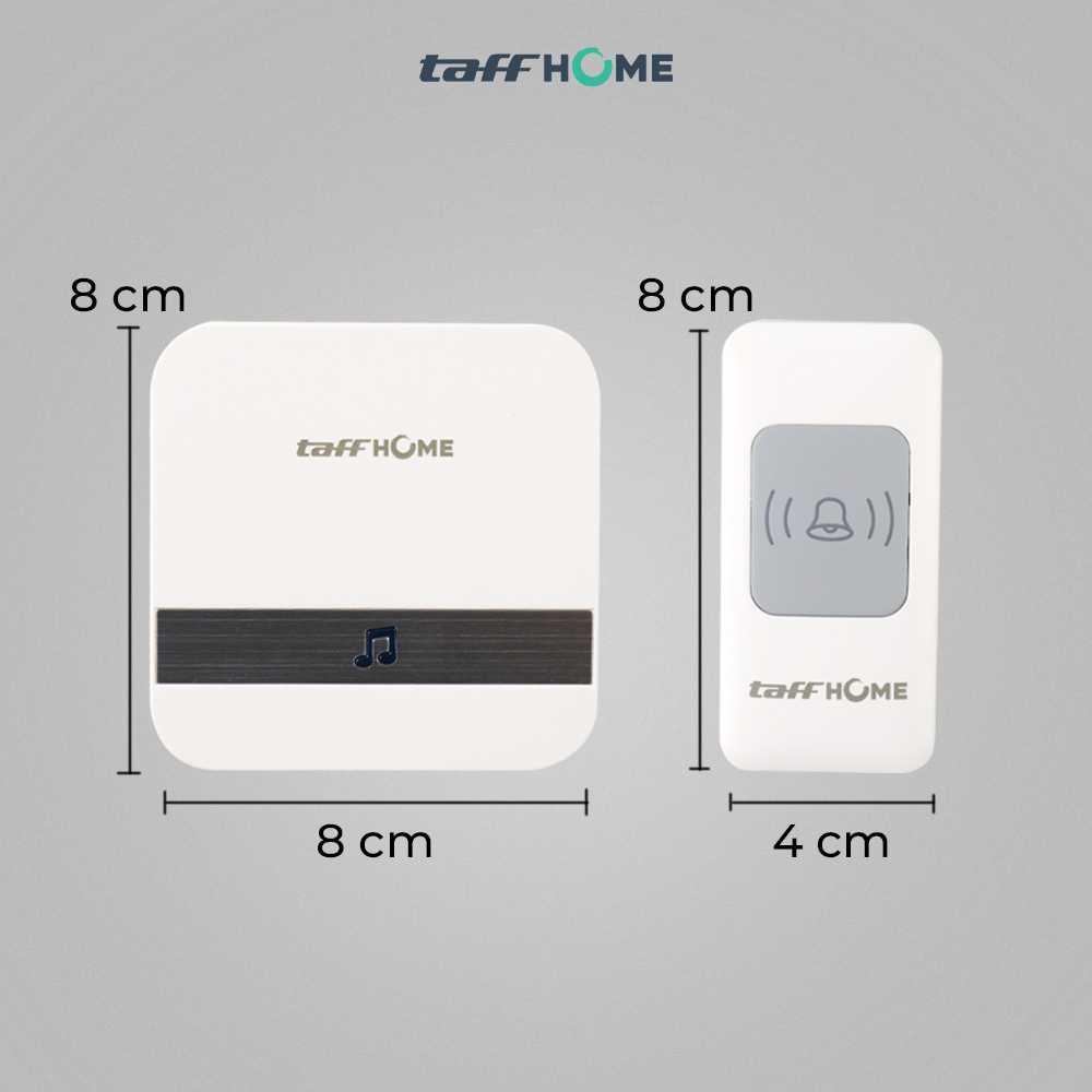 TaffHOME Bell Pintu Wireless Doorbell Melodi Menarik, Jarak 150 M, Anti Air, Mudah Instal