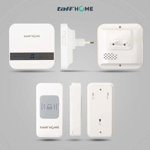 TaffHOME Bell Pintu Wireless Doorbell Melodi Menarik, Jarak 150 M, Anti Air, Mudah Instal