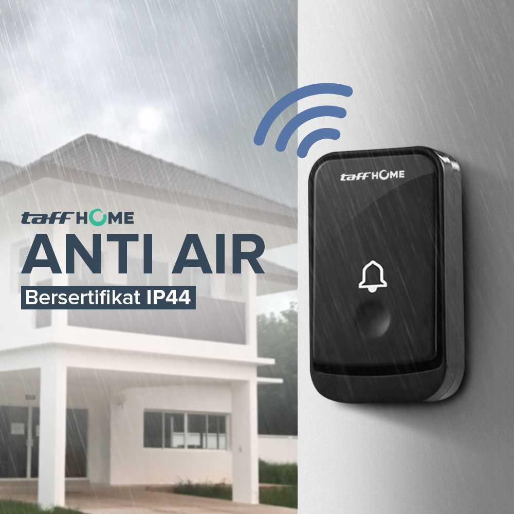 TaffHOME Bel Pintu Nirkabel 51 Nada Suara Variatif, Desain Elegan