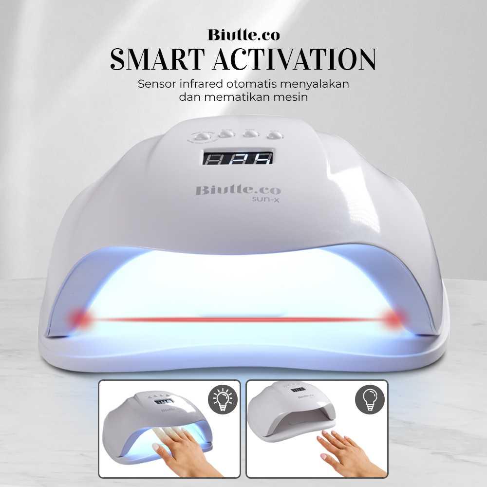Biutte.co Pengering Kutek Kuku UV LED Nail Dryer 54W - SUN-X, Kering Cepat, Nail Art Praktis - Hemat Waktu dan Hasil Cantik