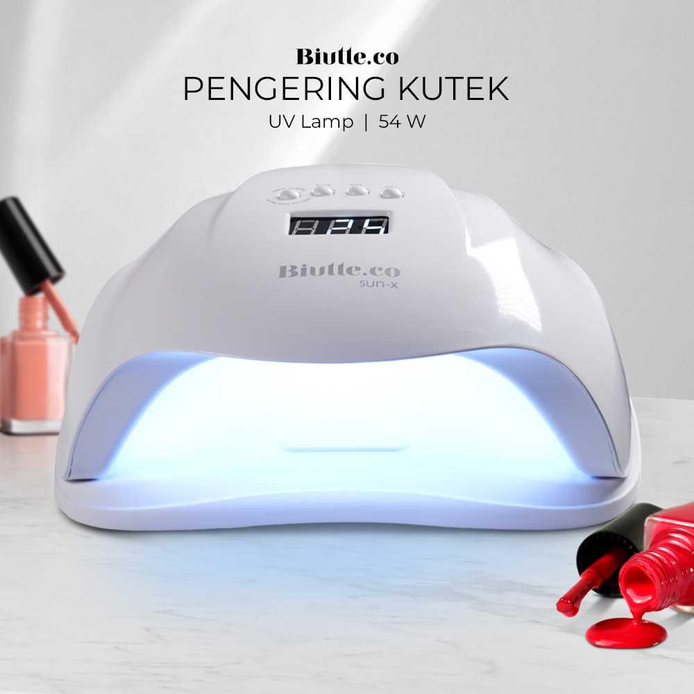 Biutte.co Pengering Kutek Kuku UV LED Nail Dryer 54W - SUN-X, Kering Cepat, Nail Art Praktis - Hemat Waktu dan Hasil Cantik