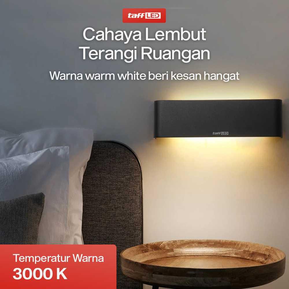 TaffLED Lampu Dinding Hias LED Minimalis Cahaya Hangat, Desain Elegan