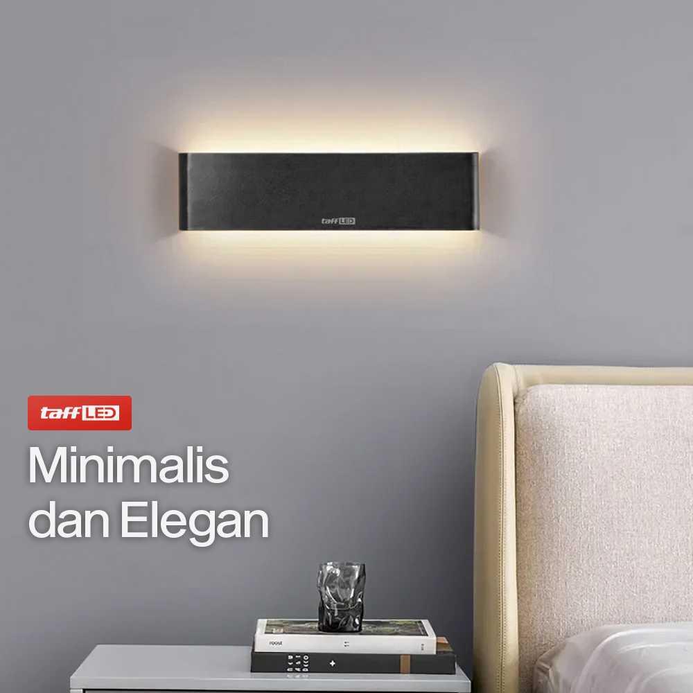 TaffLED Lampu Dinding Hias LED Minimalis Cahaya Hangat, Desain Elegan