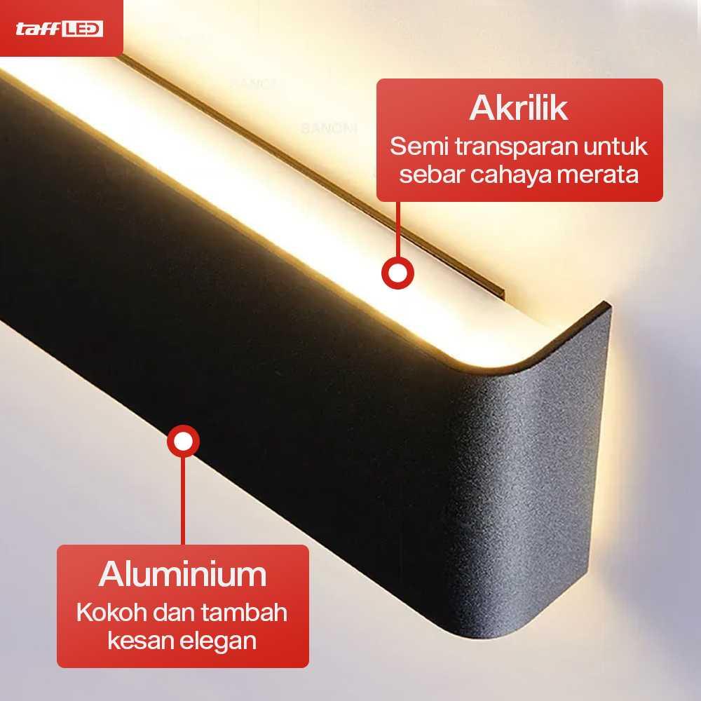 TaffLED Lampu Dinding Hias LED Minimalis Cahaya Hangat, Desain Elegan