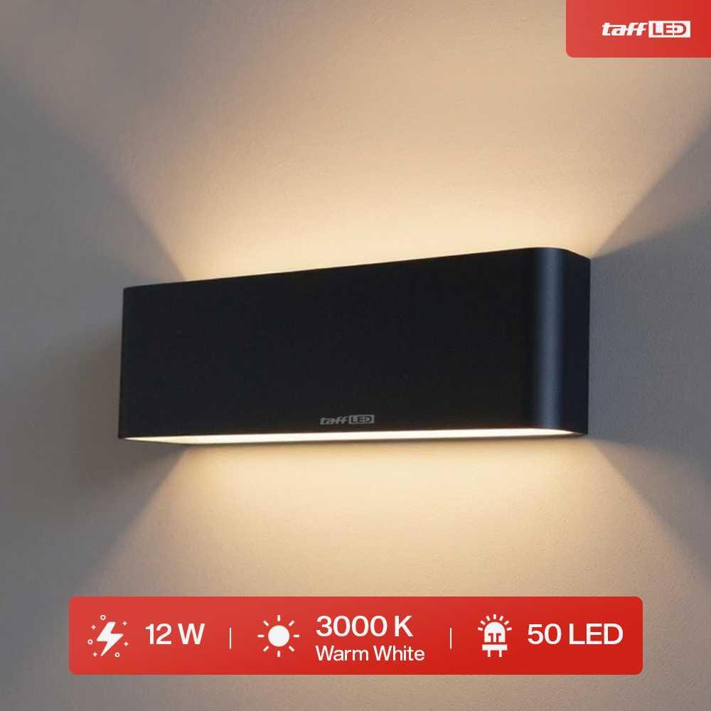 TaffLED Lampu Dinding Hias LED Minimalis Cahaya Hangat, Desain Elegan