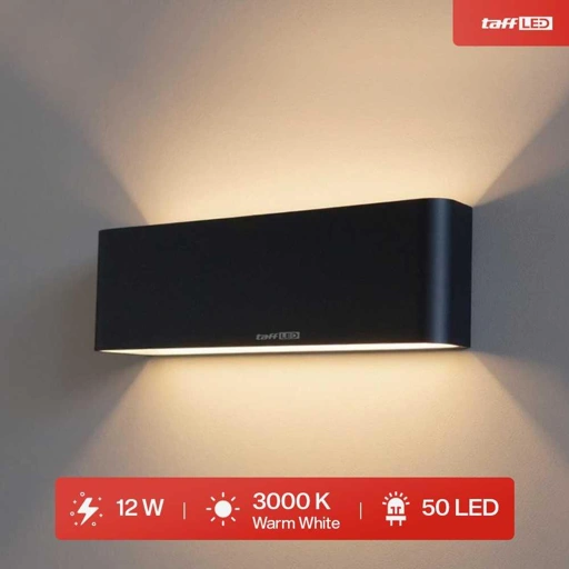 TaffLED Lampu Dinding Hias LED Minimalis Cahaya Hangat, Desain Elegan