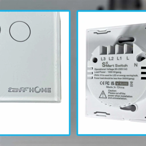 TaffHOME Saklar Lampu Wireless WiFi RF Smart Home WHK05 Kontrol Lampu Lebih Mudah dan Fleksibel, Desain Futuristik