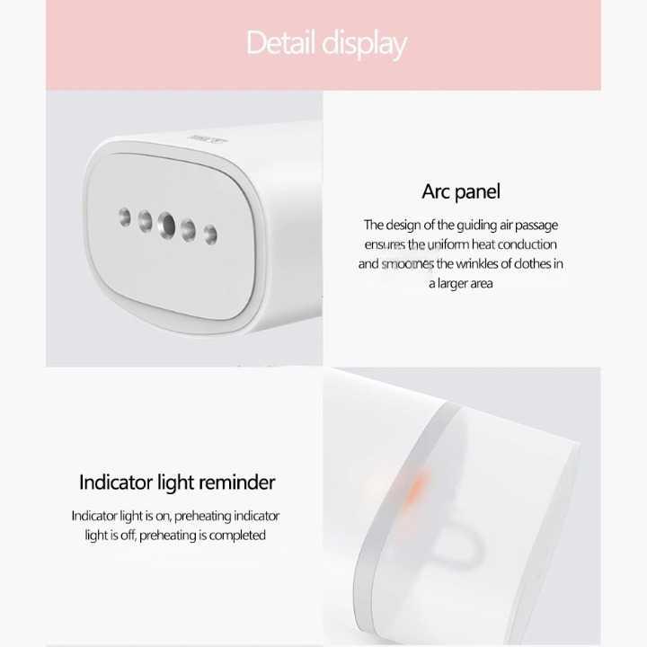 Zanjia Setrika Uap Genggam Handheld Steam Brush Iron 1200W Merapikan Pakaian dengan Mudah dan Cepat, Model Genggam Ergonomis