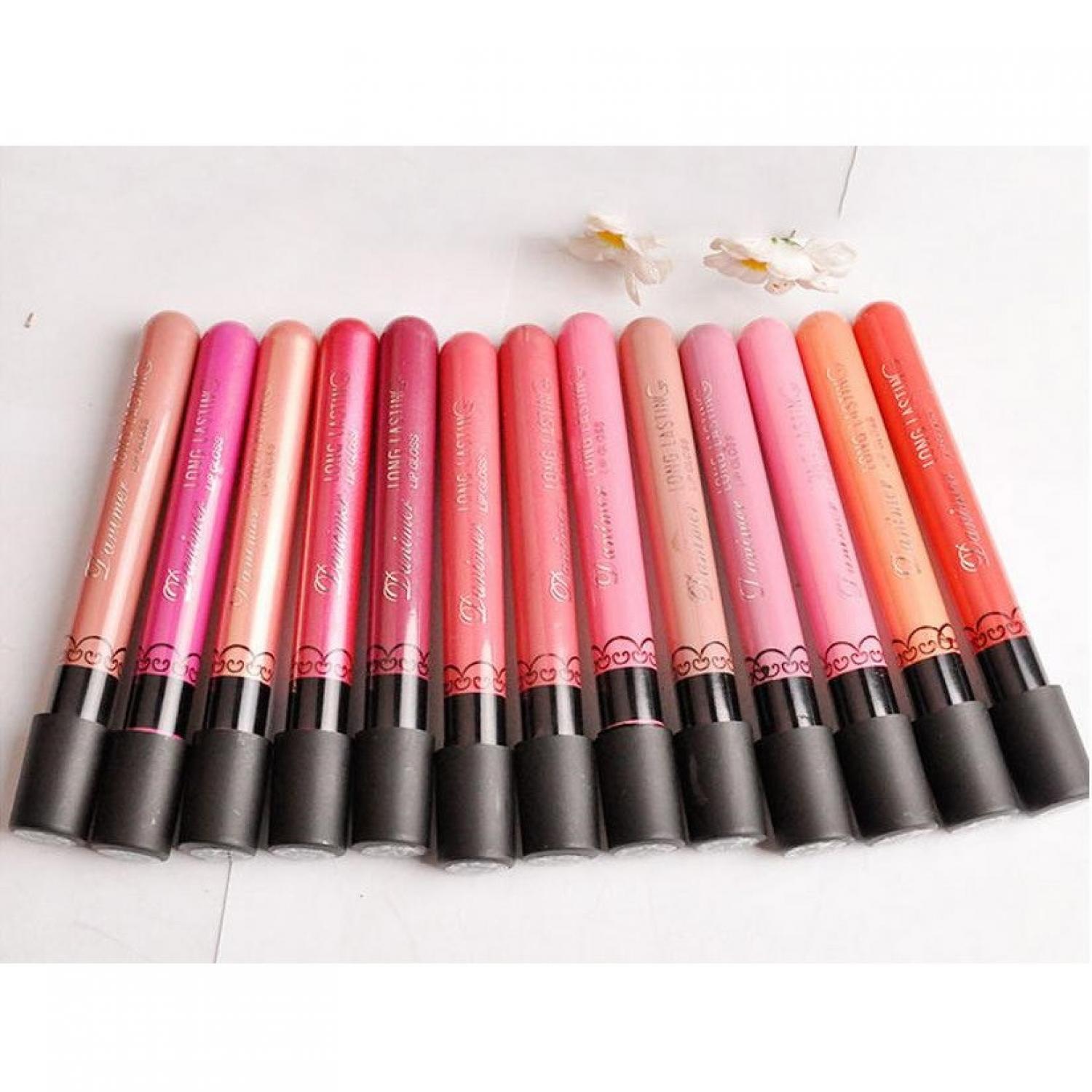 Lip Gloss Long Lasting Matte - Menambah Kilau Alami, Bibir Berisi, dan Anti Pecah-pecah, Vitamin A & E