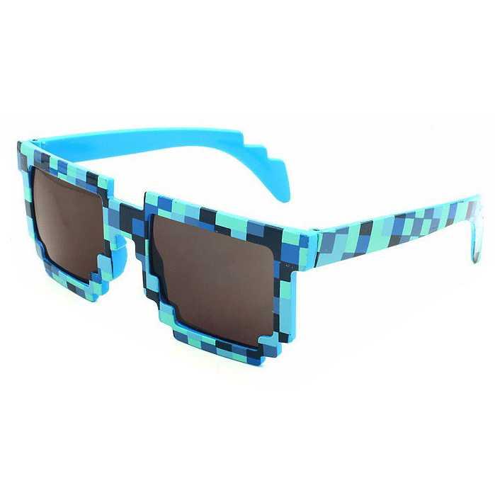 Long Keeper Kacamata Model Pixel Minecraft Mosaics UV400 - 088, Perlindungan Mata Anak dari Sinar UV, Desain Stylish - Cocok untuk Semua Usia