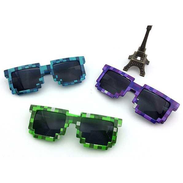 Long Keeper Kacamata Model Pixel Minecraft Mosaics UV400 - 088, Perlindungan Mata Anak dari Sinar UV, Desain Stylish - Cocok untuk Semua Usia