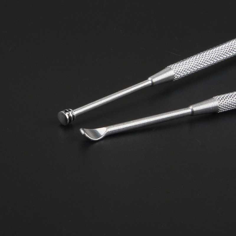 HF095 Pembersih Telinga Stainless Steel Korek Kuping 2 Kepala Reusable - Rawat Telinga dengan Mudah