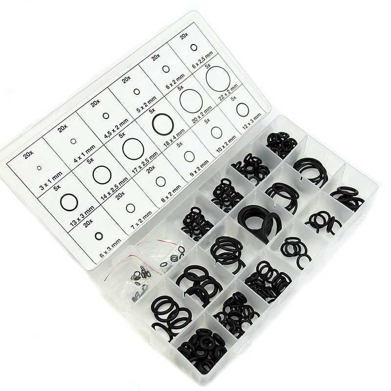 Taffware Karet Rubber O-Ring Seal Kit 225 PCS - Hemat Biaya Perbaikan, Fleksibel