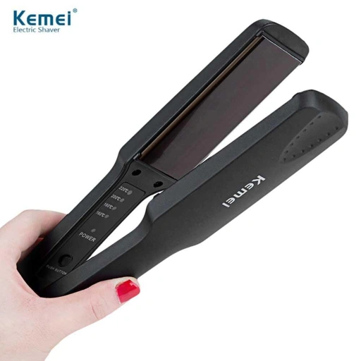Kemei Catok Rambut Pelurus Ceramic Plate 40W - KM-329, Solusi Praktis Merawat Rambut di Rumah
