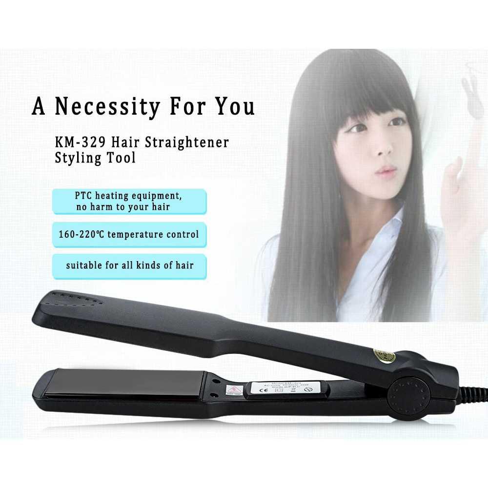 Kemei Catok Rambut Pelurus Ceramic Plate 40W - KM-329, Solusi Praktis Merawat Rambut di Rumah