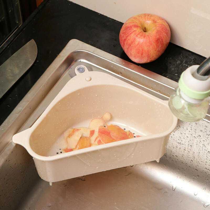 WonderHot Rak Sudut Saring Serbaguna - Memudahkan Cuci Piring, Buah, dan Sayur, Desain Praktis