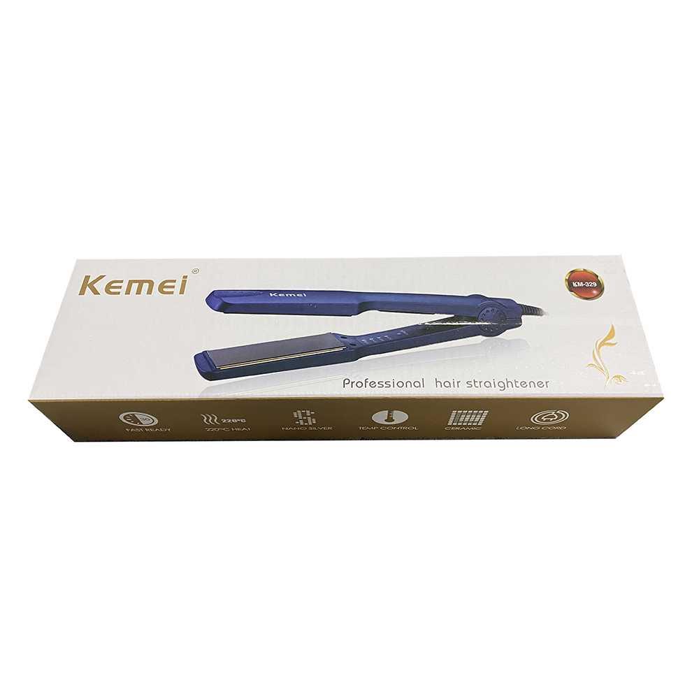Kemei Catok Rambut Pelurus Ceramic Plate 40W - KM-329, Solusi Praktis Merawat Rambut di Rumah