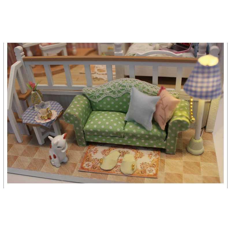 HONGDA Sylvanian Room Miniatur Rumah Boneka 3D DIY 1:24 with Cover - M026, Kreativitas Anak Terpancing, Dekorasi Unik - Miniatur Berkualitas