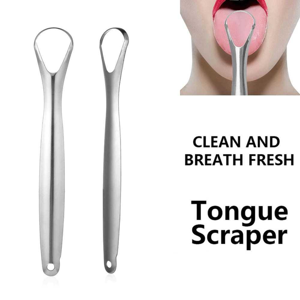 FourSoft Pembersih Lidah Tongue Oral Scraper Stainless Steel - Membersihkan Lidah dengan Maksimal, Anti Karat