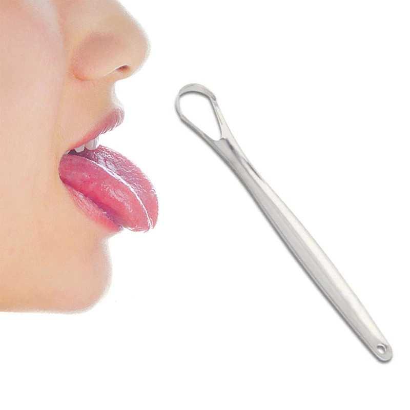 FourSoft Pembersih Lidah Tongue Oral Scraper Stainless Steel - Membersihkan Lidah dengan Maksimal, Anti Karat