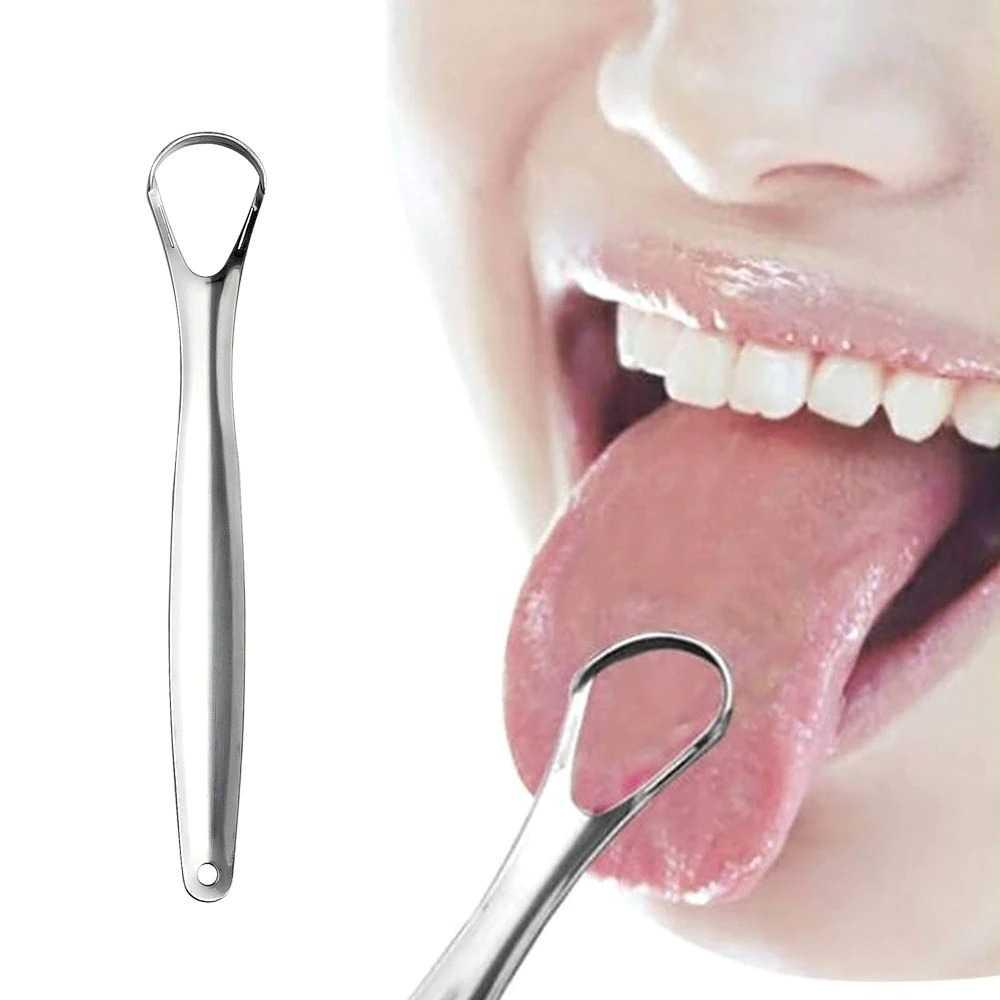 FourSoft Pembersih Lidah Tongue Oral Scraper Stainless Steel - Membersihkan Lidah dengan Maksimal, Anti Karat