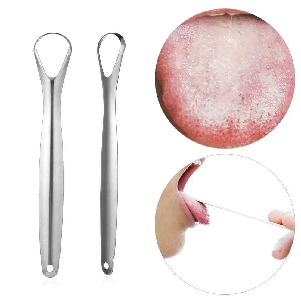 FourSoft Pembersih Lidah Tongue Oral Scraper Stainless Steel - Membersihkan Lidah dengan Maksimal, Anti Karat