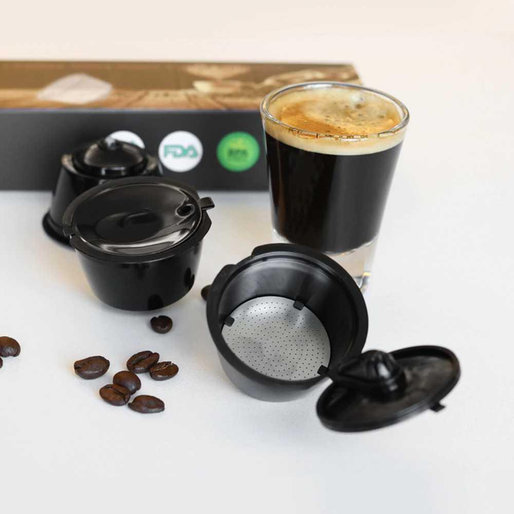 iCafilas Capsule Upgrade 3PCS for Nescafe Dolce Gusto - Reusable Coffee Pods, Eco-Friendly Solution