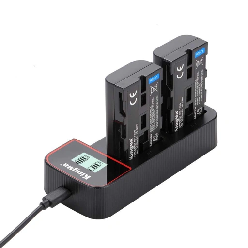 Image of KingMa Charger Baterai 2 Slot for Sony NP-F970 F750 F550 FM500H FM50 - BM058-F550, Dual Slot, Proteksi Baterai - Nyaman dan Aman IH