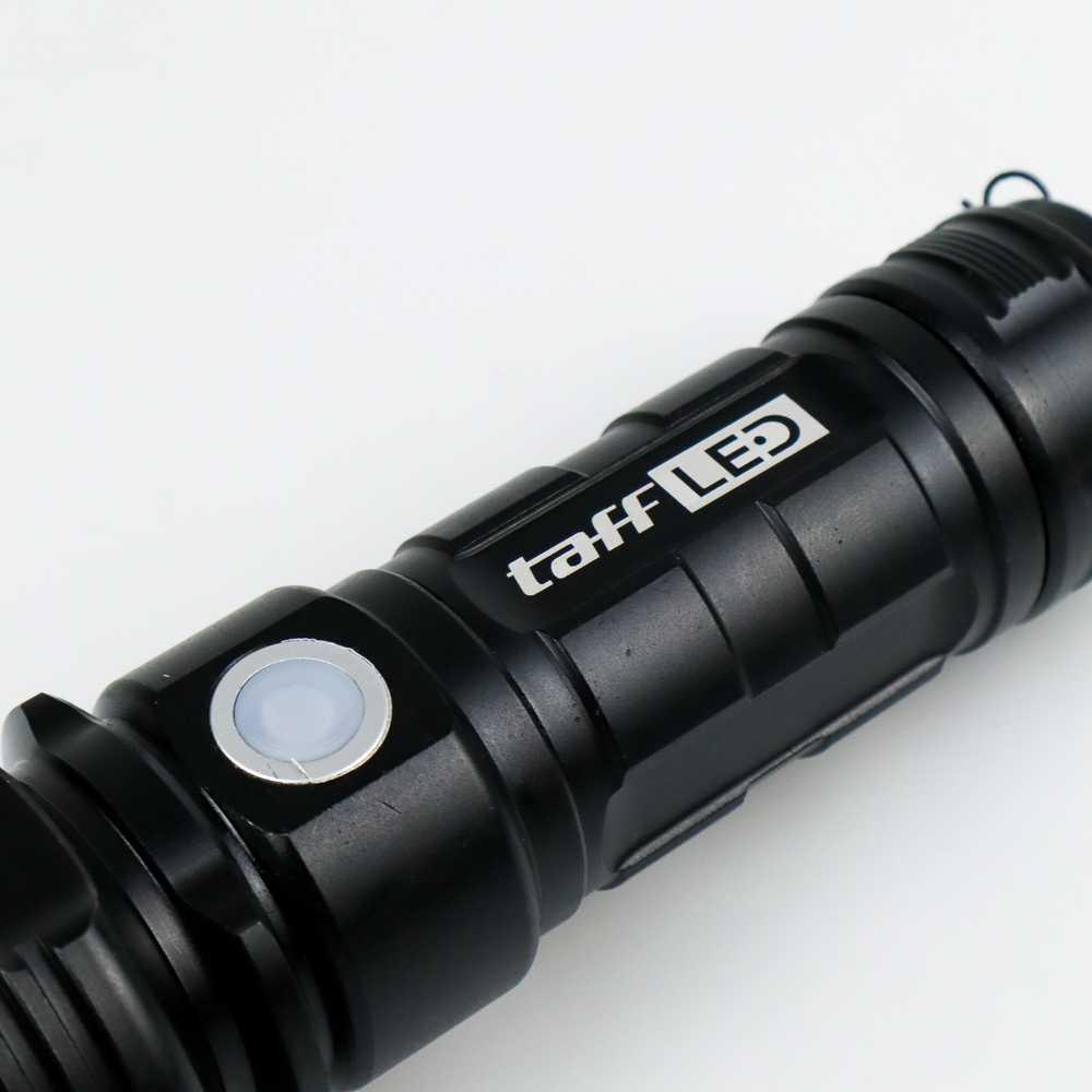TaffLED Senter LED XML-L2 USB Rechargeable Cahaya Terang 1000 Lumens, Long Range 1000 M