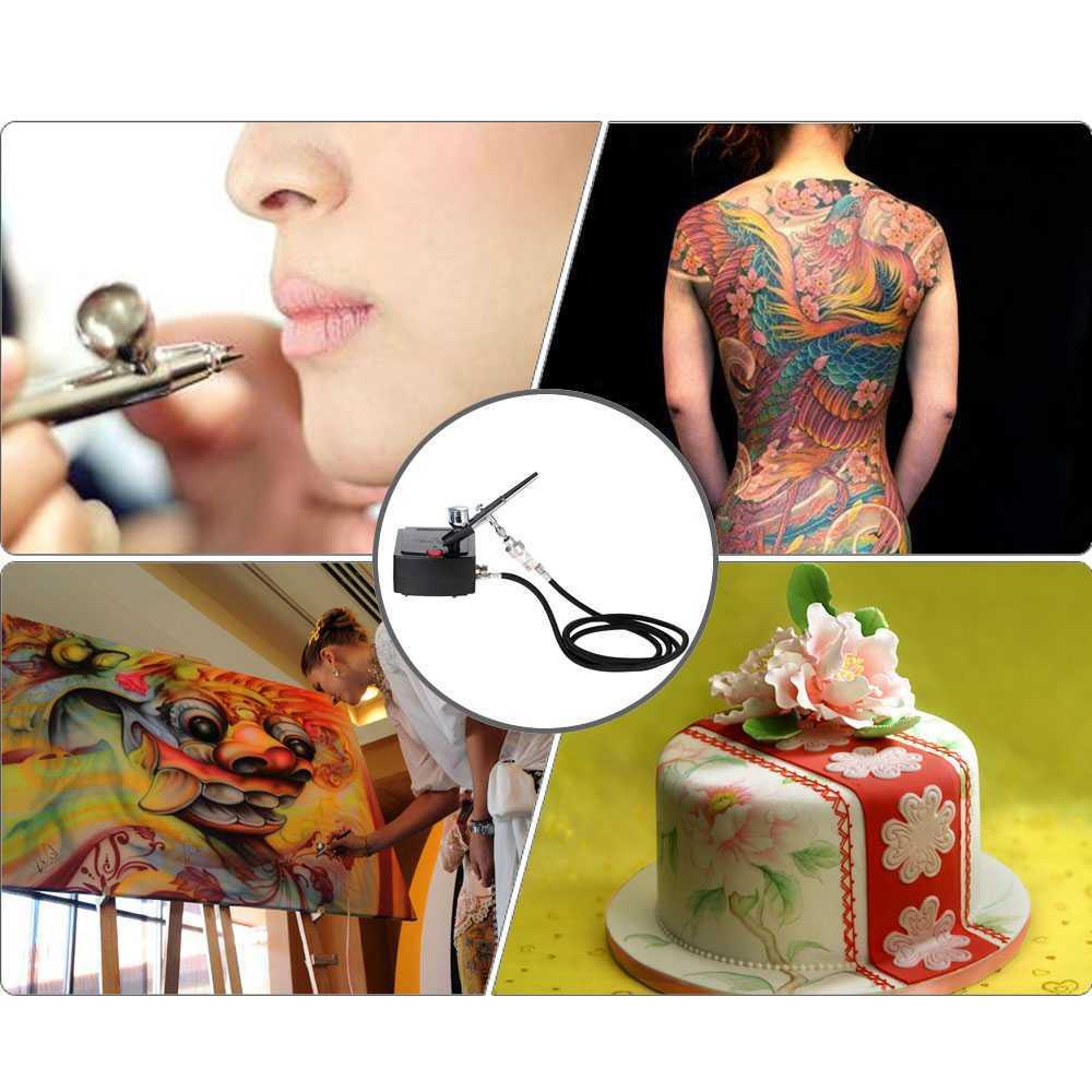 KMOON Air Compressor Tatto Nail Art - Kompresor Mini 35 PSI, Multifungsi dan Mudah Digunakan, Cocok untuk Seni Kuku dan Lukisan
