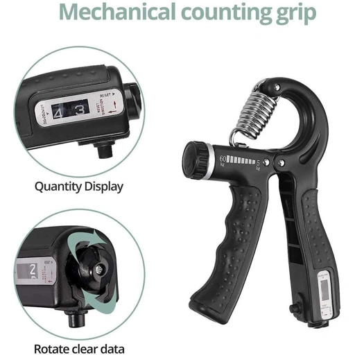 Image of XIMOL Spring Hand Grip Finger Power Mechanical Counting 5in1 - Meningkatkan Kekuatan Genggaman, Latihan Otot Tangan, Jari, dan Pergelangan - Efisien