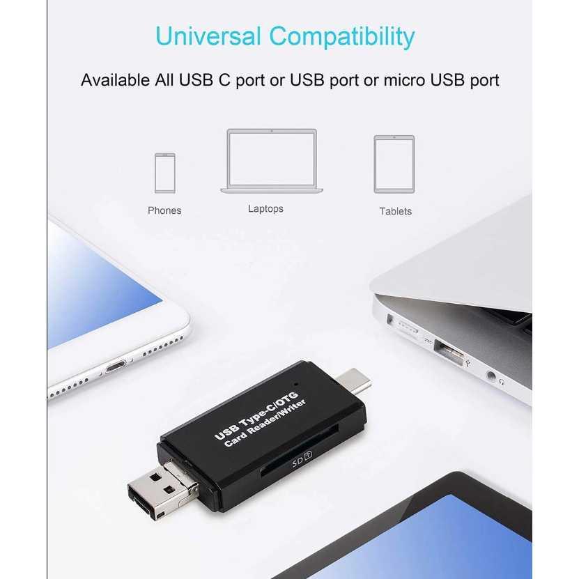 XZT Card Reader OTG 3in1 - Transfer Data Mudah, Kapan Saja, Di Mana Saja, Gadget-Like Design