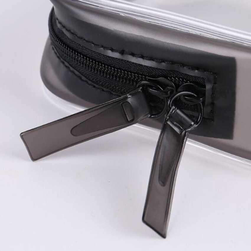 MACROUPTA Tas Kosmetik Travel Portable Bag - Kapasitas Luas, Desain Simpel - Bawa Semua Perlengkapan dengan Mudah, Transparan