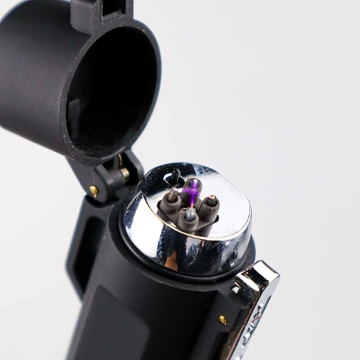 Image of Focus Korek Api Elektrik Pulse Plasma Cross Double Arc with Senter LED - JL320, Kemudahan Api dengan Teknologi Plasma dan Senter LED IH