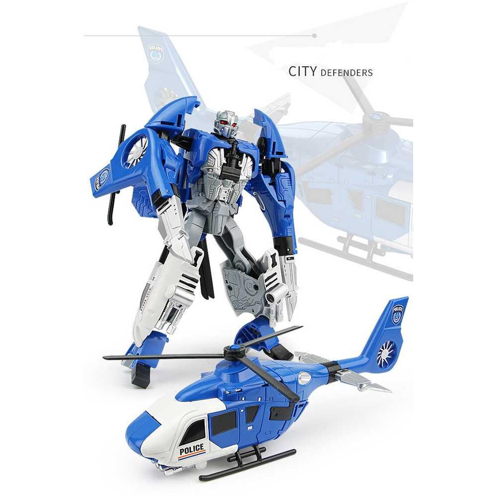 KY Mainan Action Figure Helikopter Transformer - Berubah Bentuk Unik, Cocok untuk Anak yang Suka Robot