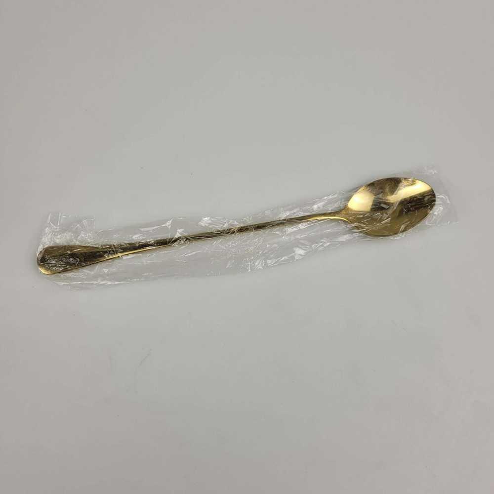 Szpoon Sendok Teh Dessert Gagang Panjang - Memudahkan Pengadukan dan Nikmati Hidangan Penutup, Stainless Steel