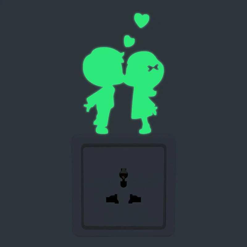 DOORSACCERY Stiker Saklar Dinding Glow in The Dark - Dekorasi Unik, Mudah Terlihat