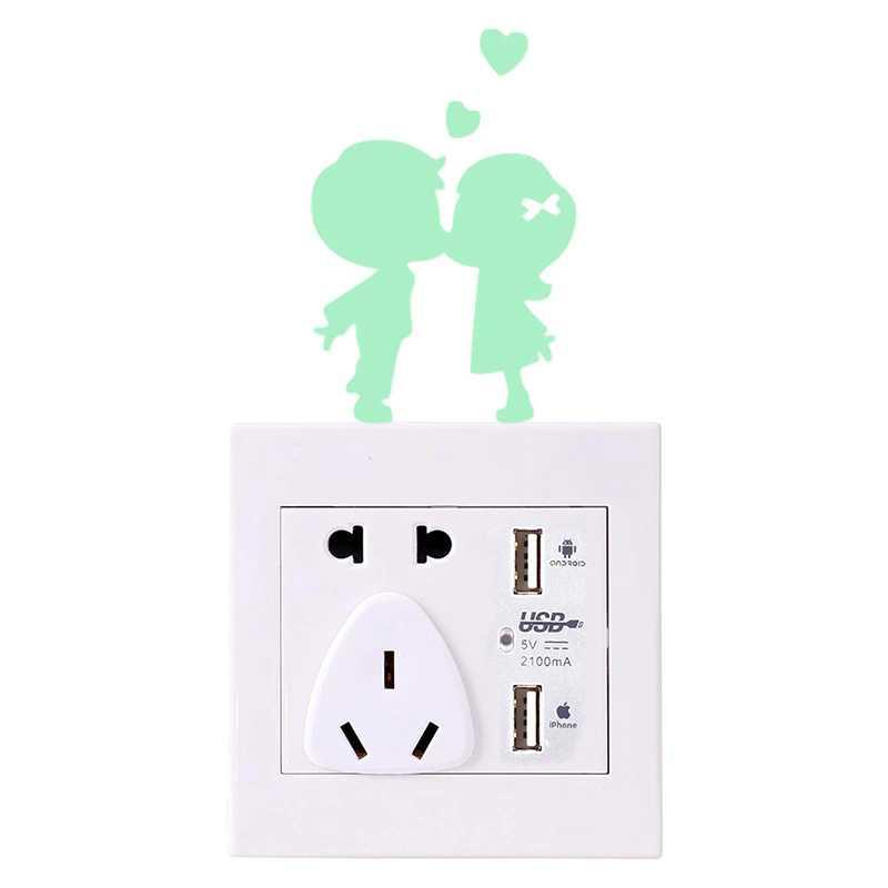 DOORSACCERY Stiker Saklar Dinding Glow in The Dark - Dekorasi Unik, Mudah Terlihat