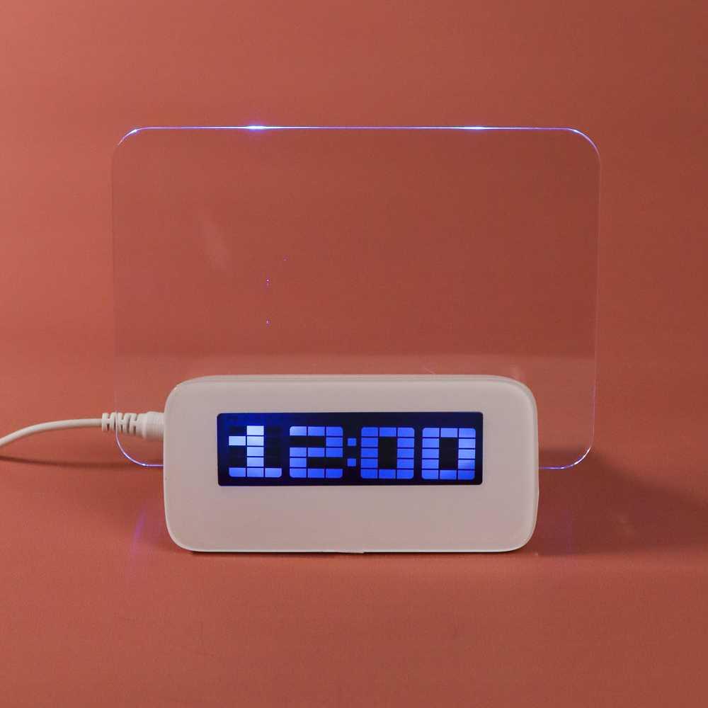 Satzuma Jam Alarm LCD dengan Papan Memo Display Bercahaya - Solusi Praktis Catat Pesan, Alarm, dan Tanggal, Desain Modern
