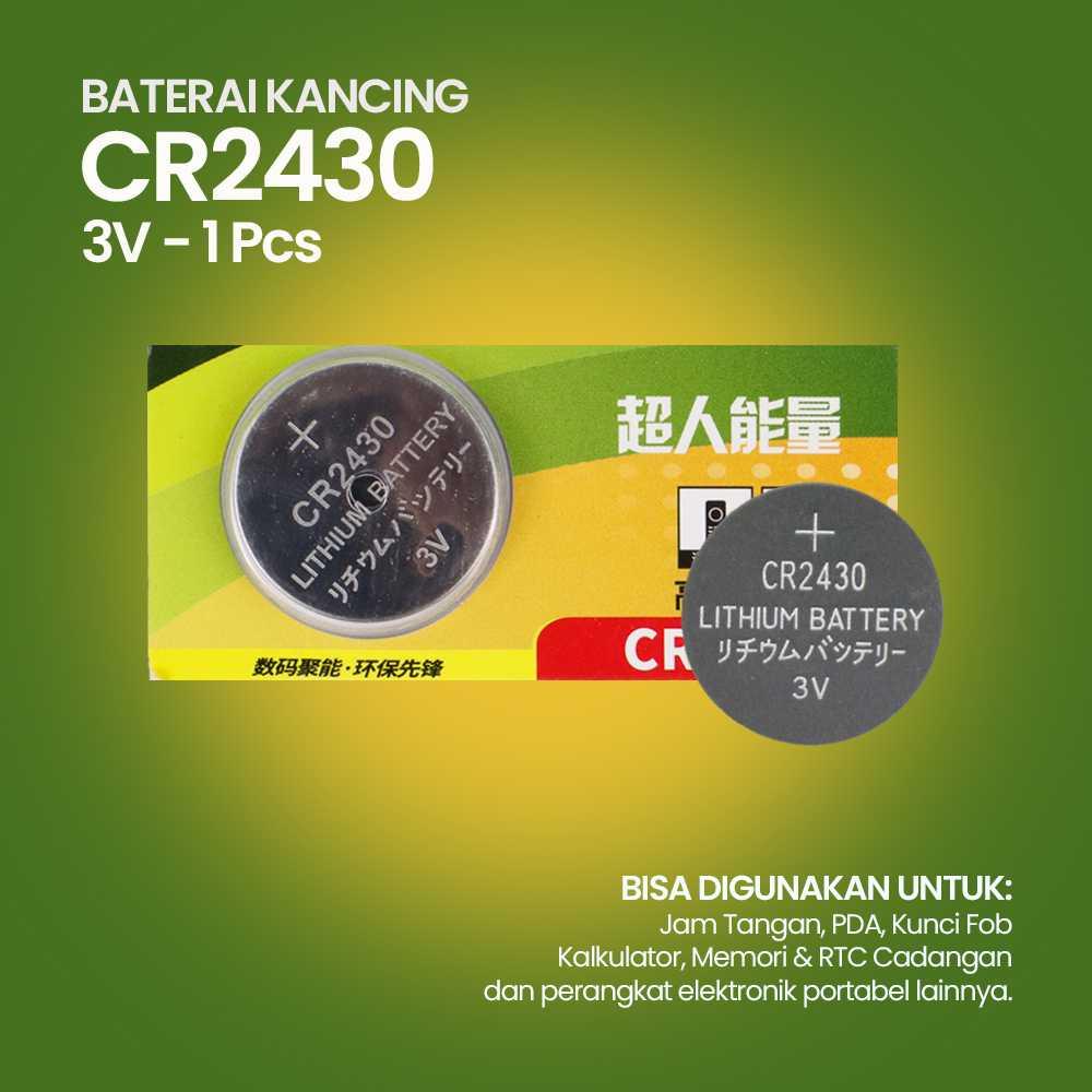 Baterai Kancing Lithium CR2430 Performa Tinggi - Awet, Kompatibel dengan Berbagai Perangkat Elektronik