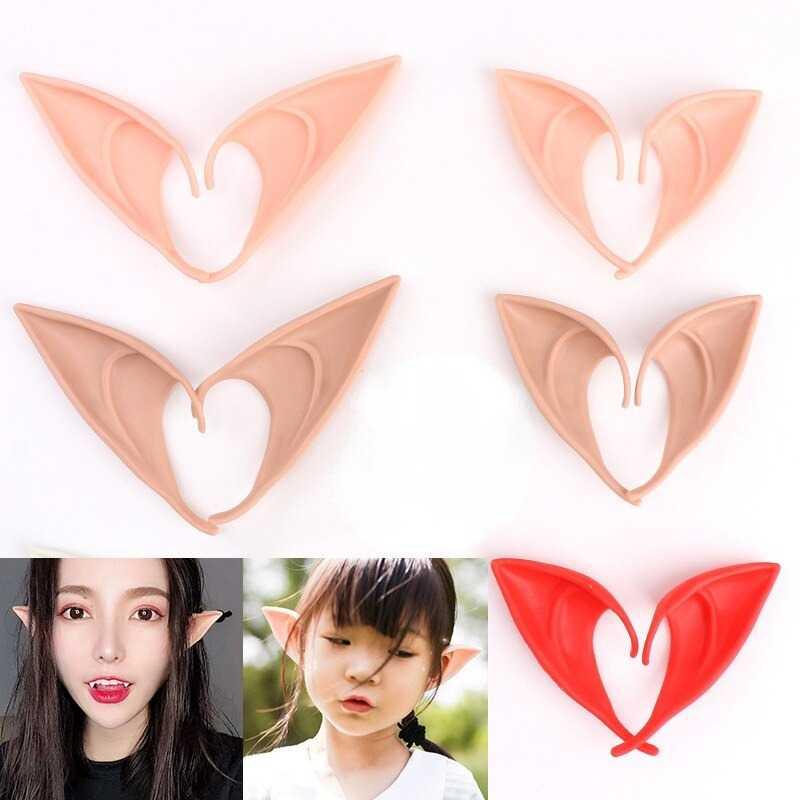 JOKEJOLLY Telinga Elf Palsu Cosplay Fake Angle Ear Silicone - JK-666, Tampilan Autentik untuk Kostum Cosplay Elf