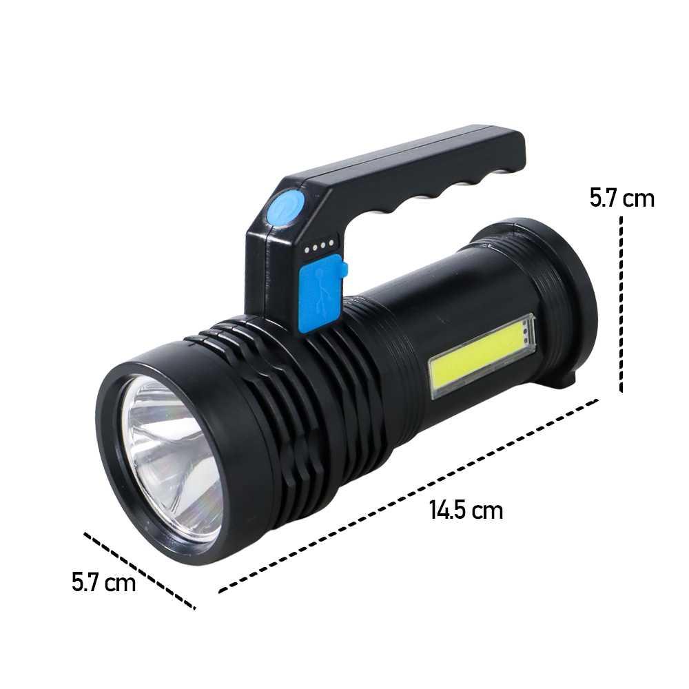Pocketman Senter LED Flashlight Waterproof USB 3W Cree XPE + COB - SL05, Cahaya Terang & Hemat Energi, Desain Portable