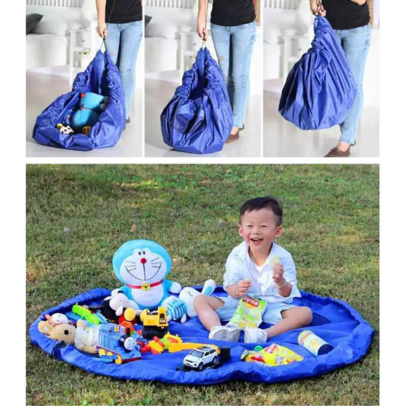 YOUXI Kantong Mainan Lego Portable - Hemat Waktu Beres Mainan, Ukuran Besar 150 cm, Bahan Berkualitas